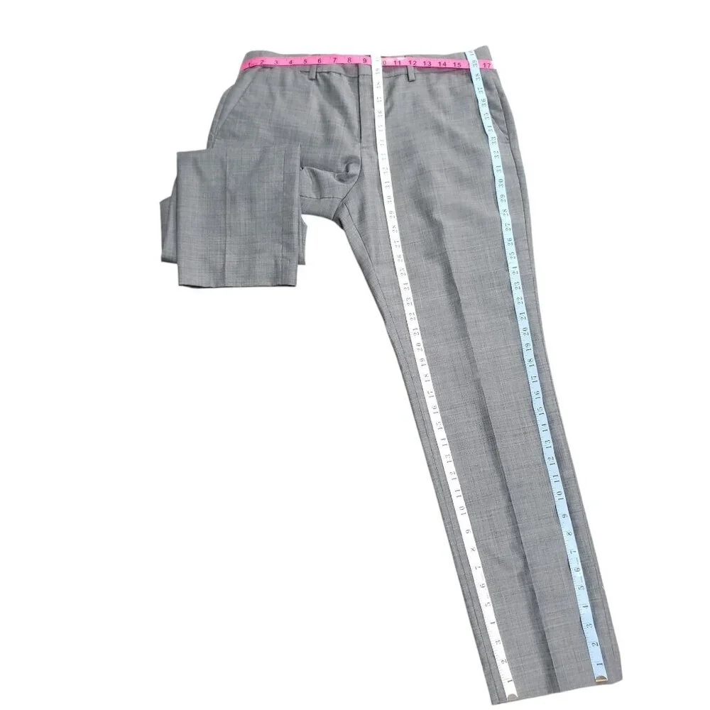 Express Men’s Photographer Gray Dress Pants 32x30 Wool Blend Slim Fit